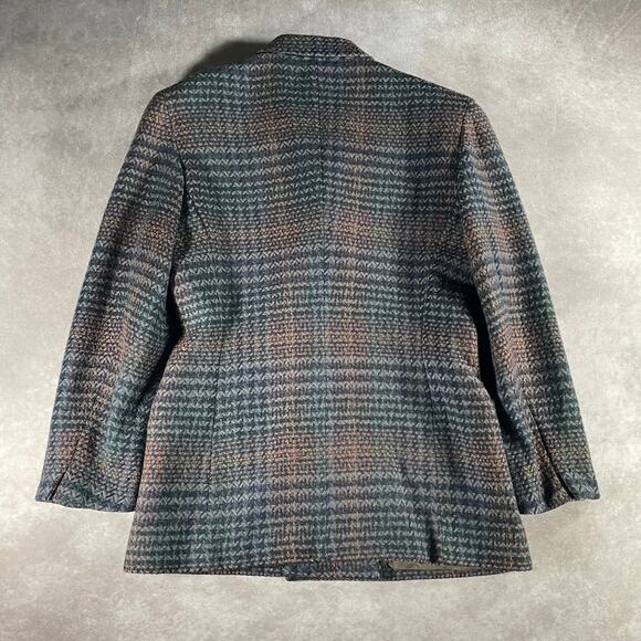 80’s Christian Dior Separates Multicolor Multipattern Button Down Wool Blazer - Picture 3 of 10